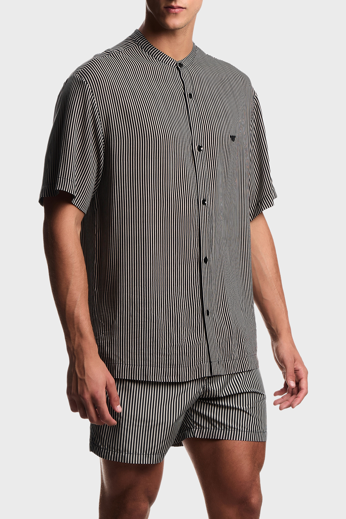 پیراهن مردانه آستین کوتاه راه راه معمولی EM005144 AF20445 F1039 امپوریو آرمانی پیراهن Emporio Armani