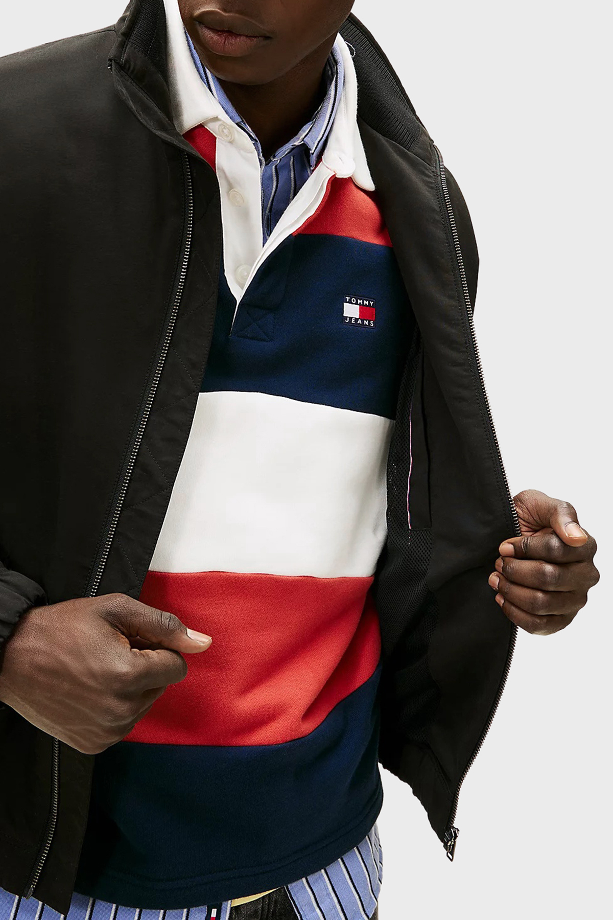 Tommy Jeans Regular Fit Logolu Dik Yaka Mont Erkek MONT DM0DM22720 BDS görsel 5