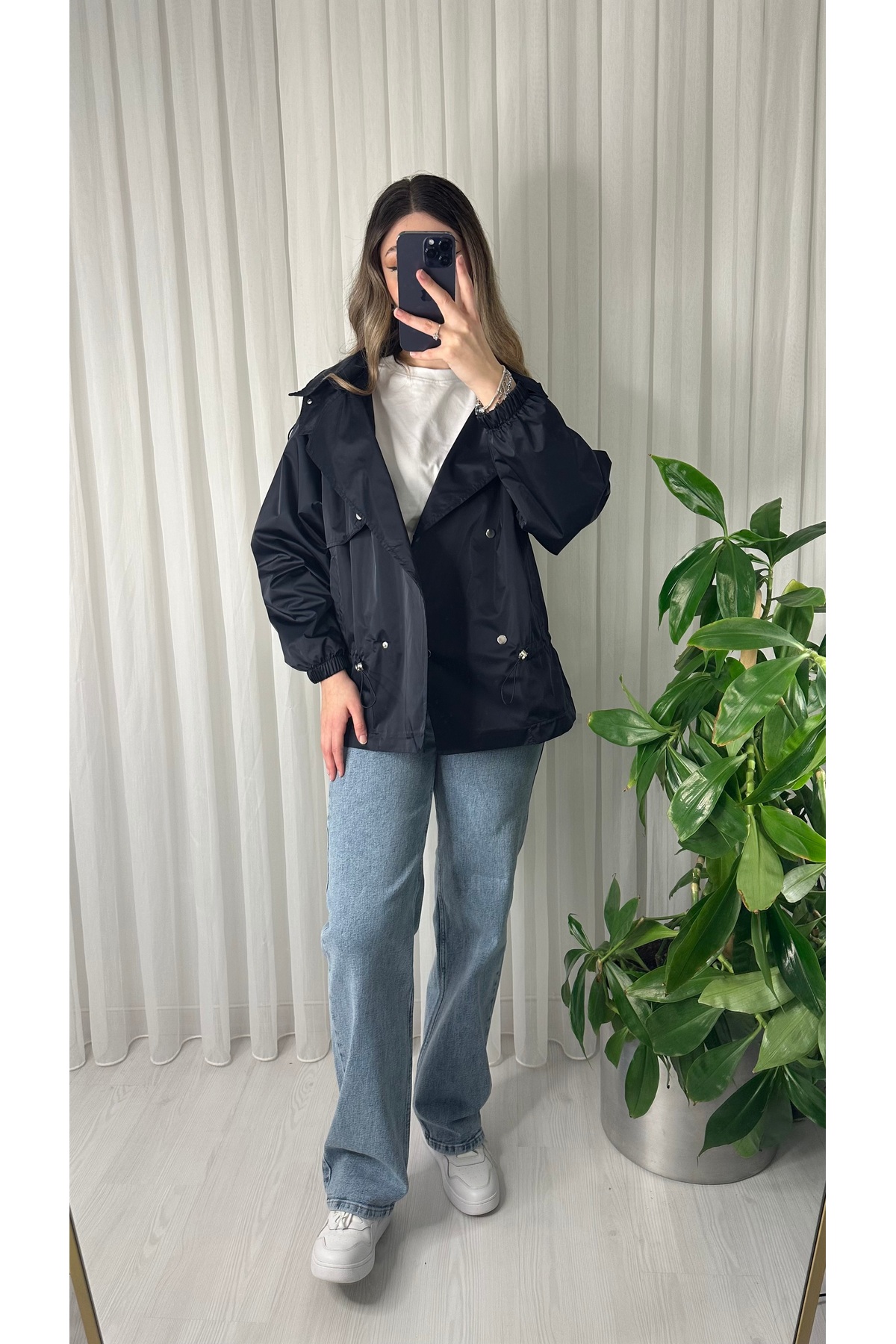 Miralya Studio  Kapşonlu yağmurluk