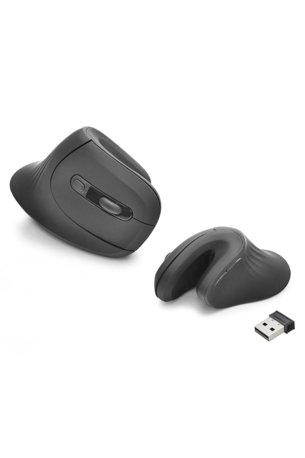 RGB Işıklı Ergonomik Dikey Mouse Bluetooth ve Kablosuz Şarjlı 3200 DPI Çoklu Bağlantı Faresi
