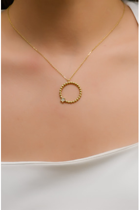 güneyler altın YILDIZLI HALKA KOLYE 14 AYAR A023230