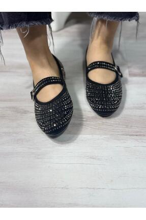 KAYGISIZ AYAKKABI Pullu Simli Beyaz Payetli Toka Detaylı Kadın Şık Günlük Babet