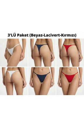 calma STRİNG 3 RENK PAMUKLU (BEYAZ -LACİVERT-KIRMIZI)