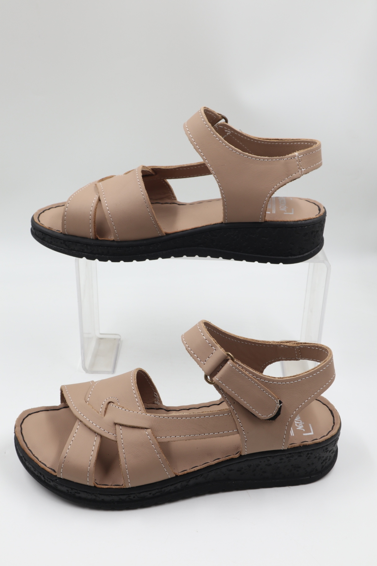 nazenintasarımlar  İÇ DIŞ HAKİKİ DERİ TAM ORTOPEDİK YUMUŞAK RAHAT GÜNLÜK SANDALET - Görsel 5