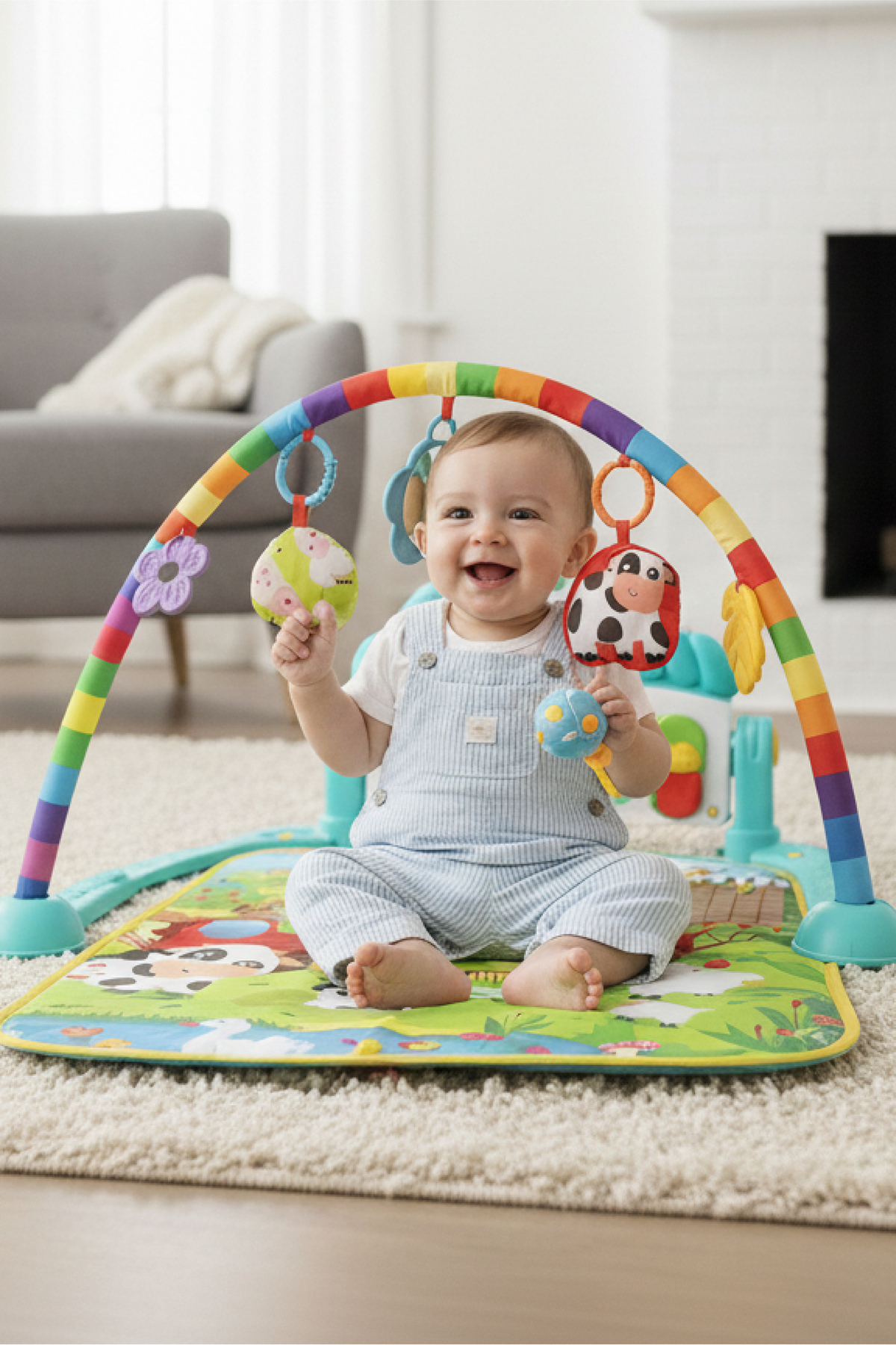 ŞENOL OYUNCAK Piyanolu Çiftlik Desenli Bebek Oyun Halısı- Eğitici Müzikli Aktivite Halısı (0-24 Ay) fotoğrafı 4 (önizleme)