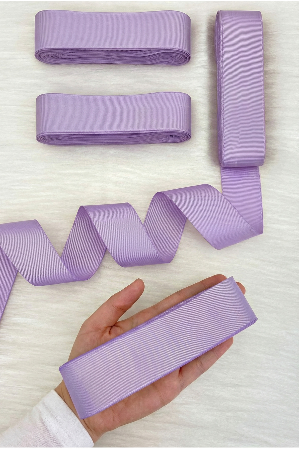 Lilac Grosgrain Ribbon 4 Cm 10 Mt, Bundle Dowry Wedding Engagement Birthday Gift Packaging Decoration