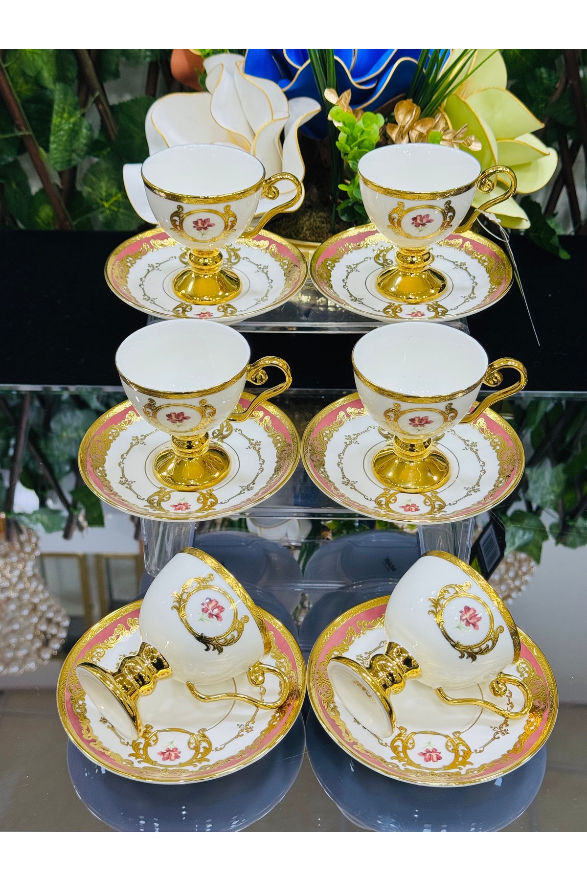 EVRA Acar Porselen 6 Kişilik Luxury Series Kahve Fincan Takımı 08423 ...