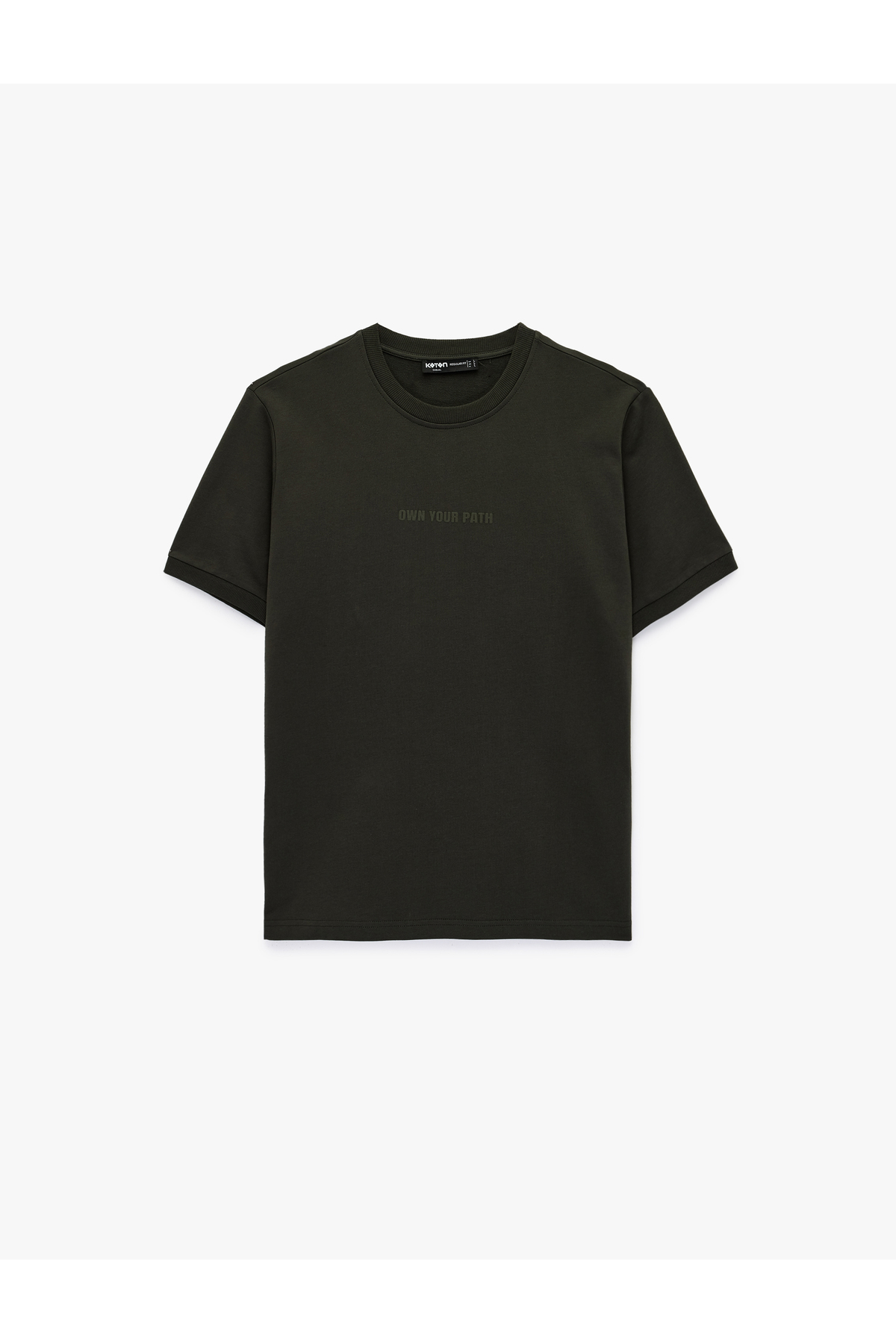 Koton Men'S Khaki Printed T-Shirt