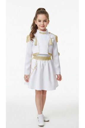 Lizsa Kız Çocuk K-Pop Idol White Edition Sahne Kostümü