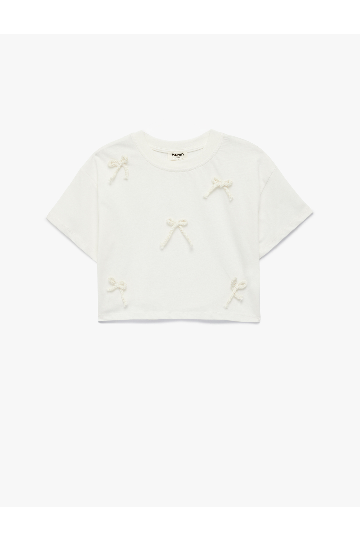 Koton Girl'S Ecru Printed T-Shirt