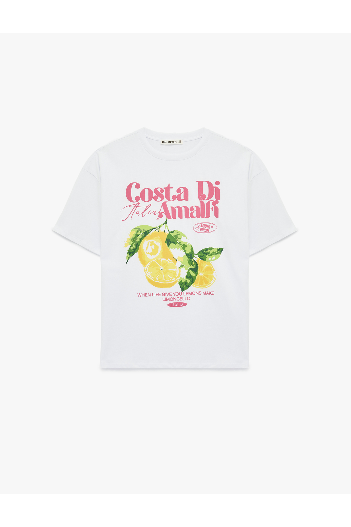 Koton Women'S Ecru Printed T-Shirt