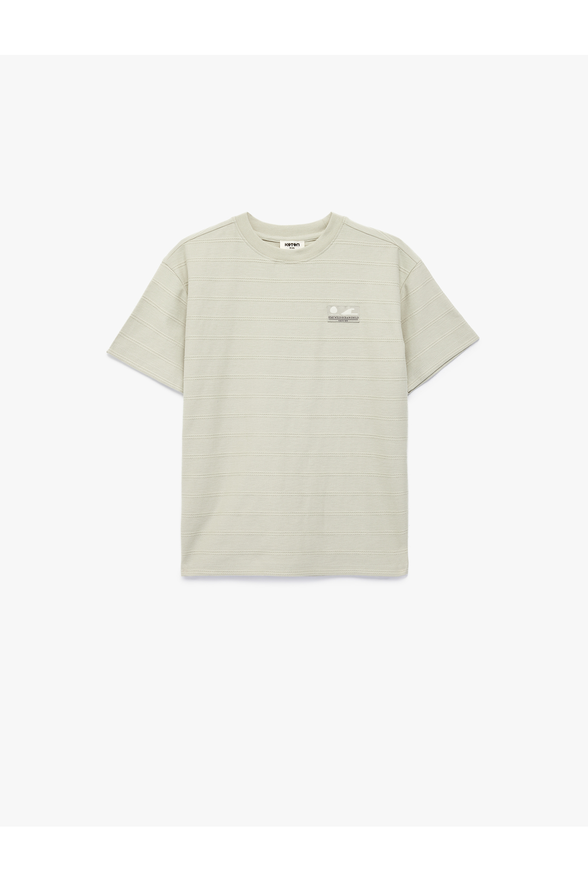 Koton Boy'S Green Striped T-Shirt