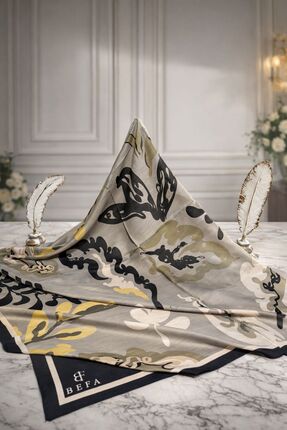 Befahomes Dijital Baskı Desenli Soft Pamuksu Eşarp