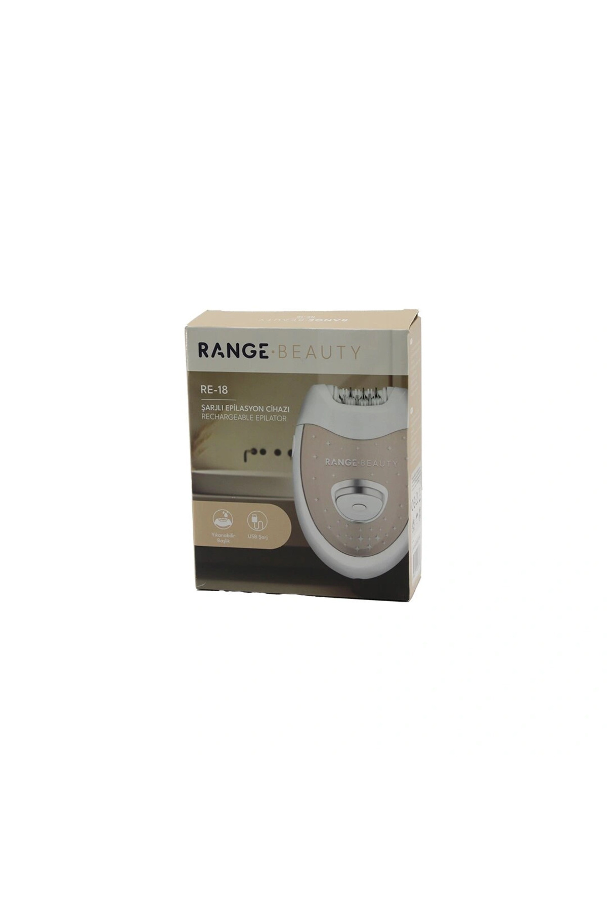 shopwave RANGE BEAUTY RE-18 EPİLASYON CİHAZI EPİLATÖR USB ŞARJLI=50DK 2 KADEME HIZ YIKANABİLİR BAŞLIK=18 ÇİFT — TYCFE7C498DF9F8CE665CC600