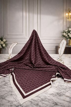 Befahomes BF Monogram Desenli Soft Pamuksu Eşarp