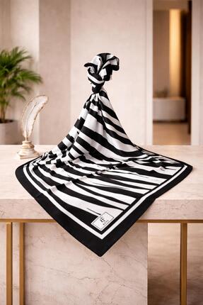 Befahomes Zebra Desenli Soft Pamuksu Eşarp