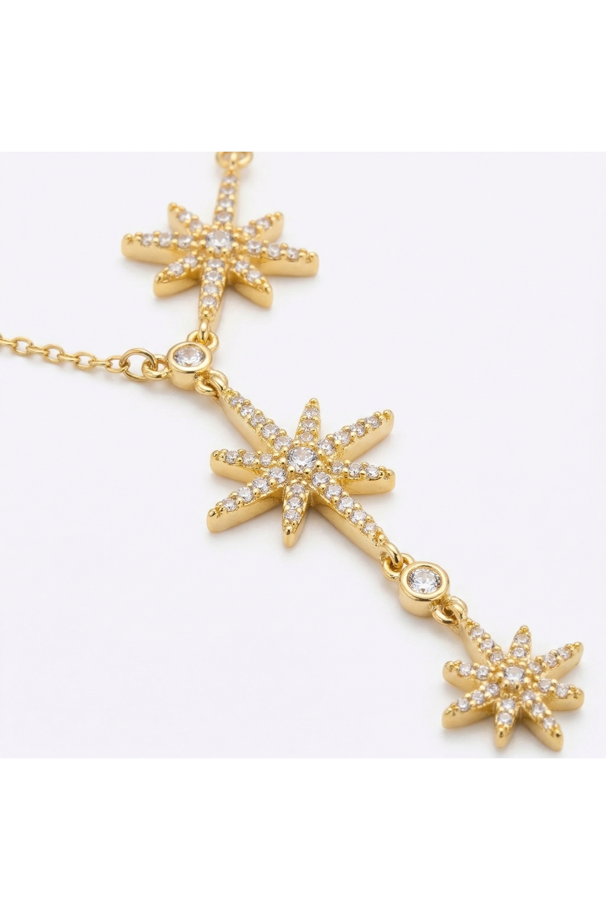 AccessoriesCınCık  316L Çelik Kararmaz Kadın Kolye | Gold Renk Kutup Yıldızı Kadın Kolye - Görsel 2