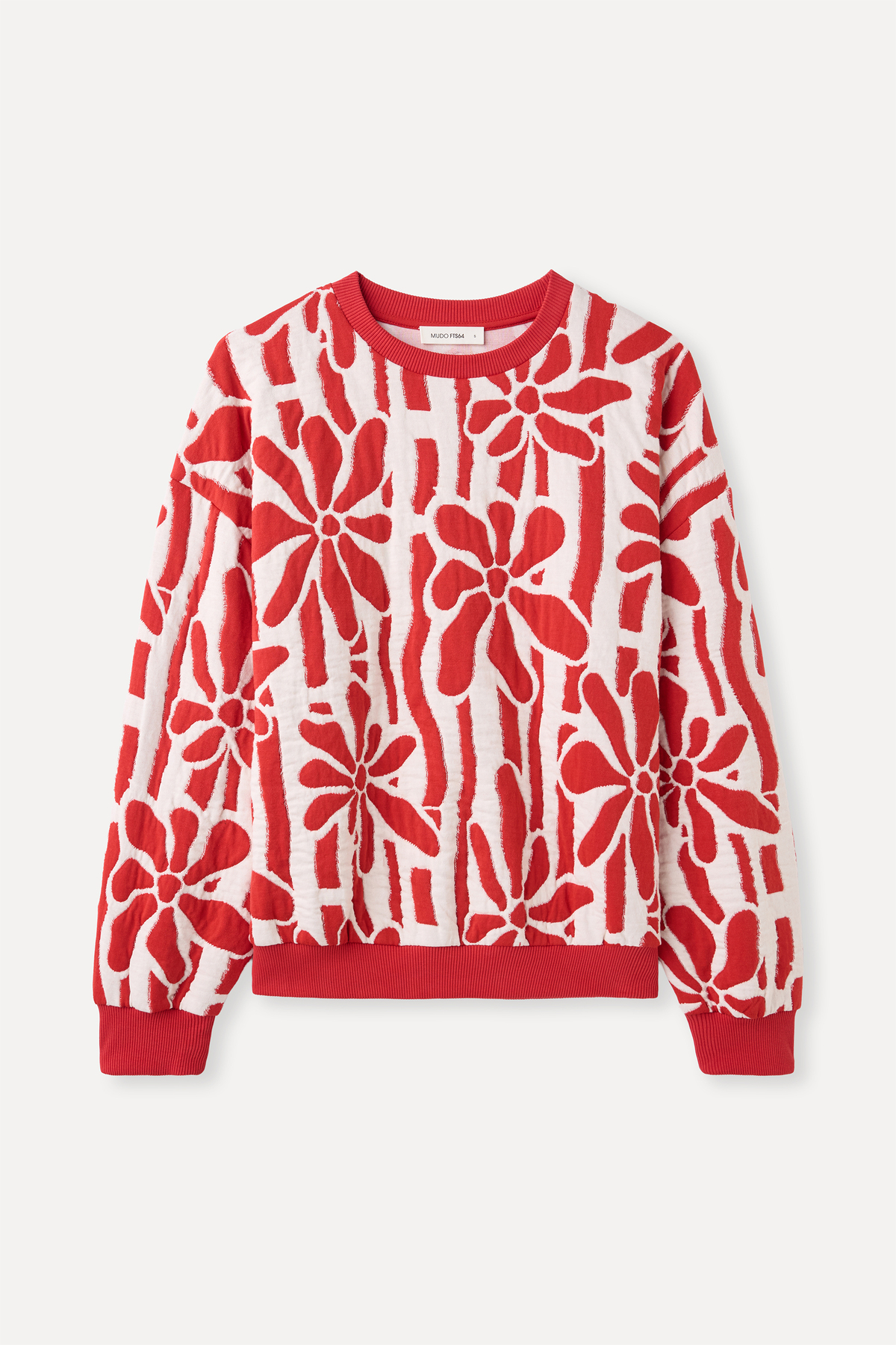 Mudo  DESENLİ OVERSIZE BİSİKLET YAKA SWEATSHIRT - Görsel 5