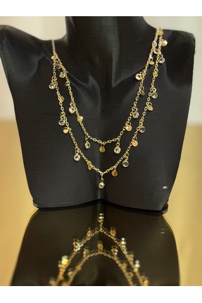 LİNASACCESSORİES Gold Çelik kolye