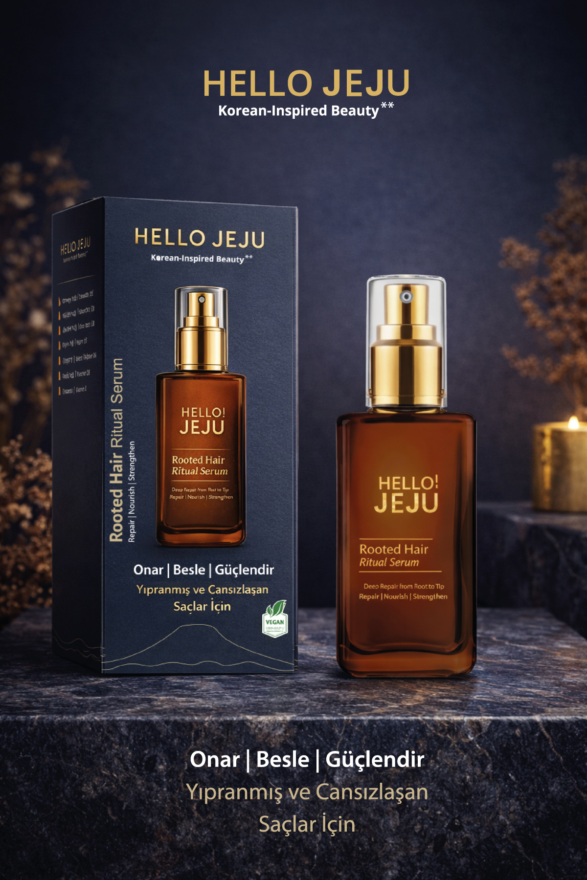 Rooted Haır Rıtual Oıl | Derinlemesine Onarım Saç Bakım Yağı 100 ml — HJSB4159