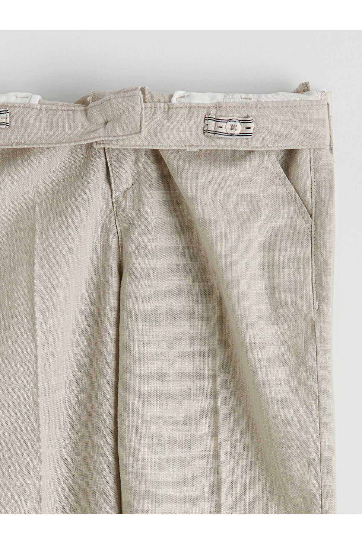 LC Waikiki Beige Linen Look Boy's Suit