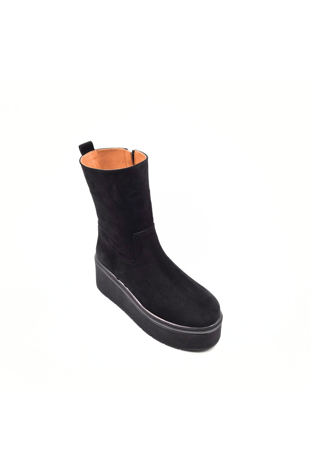 Folle Süet Siyah Flatform Kadın Bot görsel 4