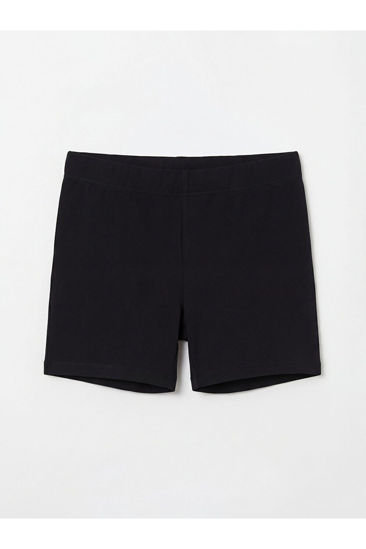 LC Waikiki Elsiva Collection Siyah Beli Lastikli Kız Çocuk Şort Tayt 2'li fotoğrafı 2 (önizleme)
