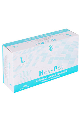 haspet lateks Has-Pet Lateks Muayene Eldiveni L Beden beyaz 100 lü