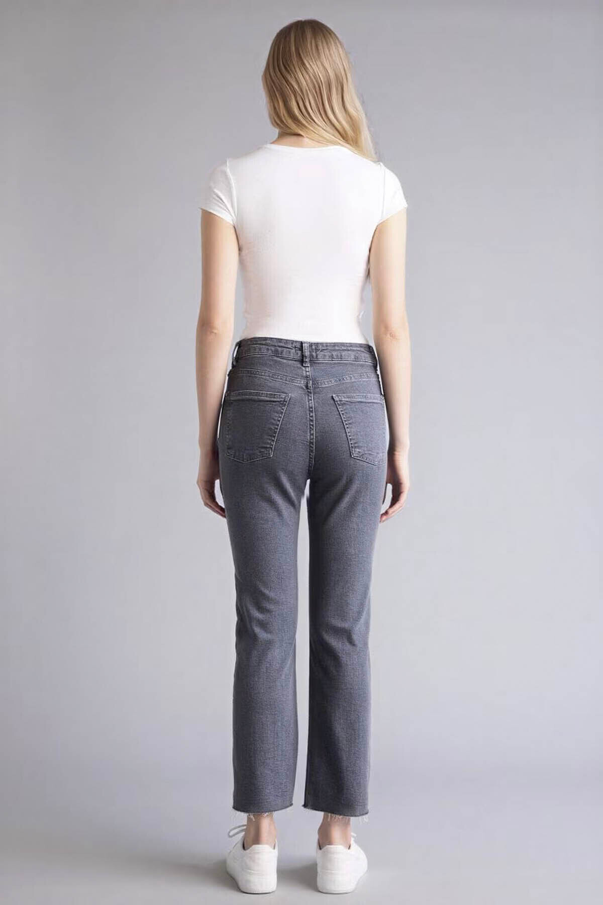DeFacto Crop Flare Fıt Yüksek Bel Jean Pantolon G2217AX26SP görsel 5