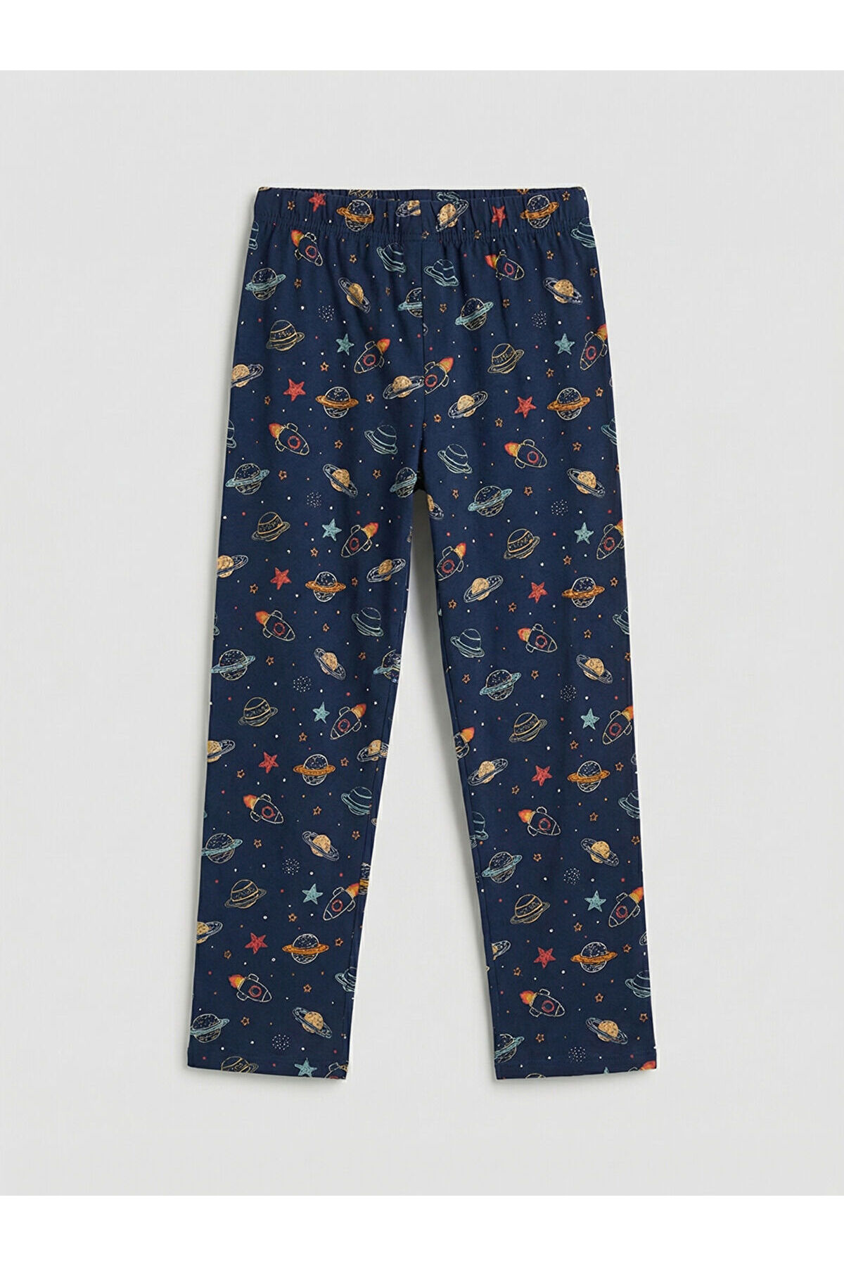 LC Waikiki M&B Collection Lacivert Gömlek Yaka Desenli Erkek Çocuk Pijama Takım fotoğrafı 5 (önizleme)
