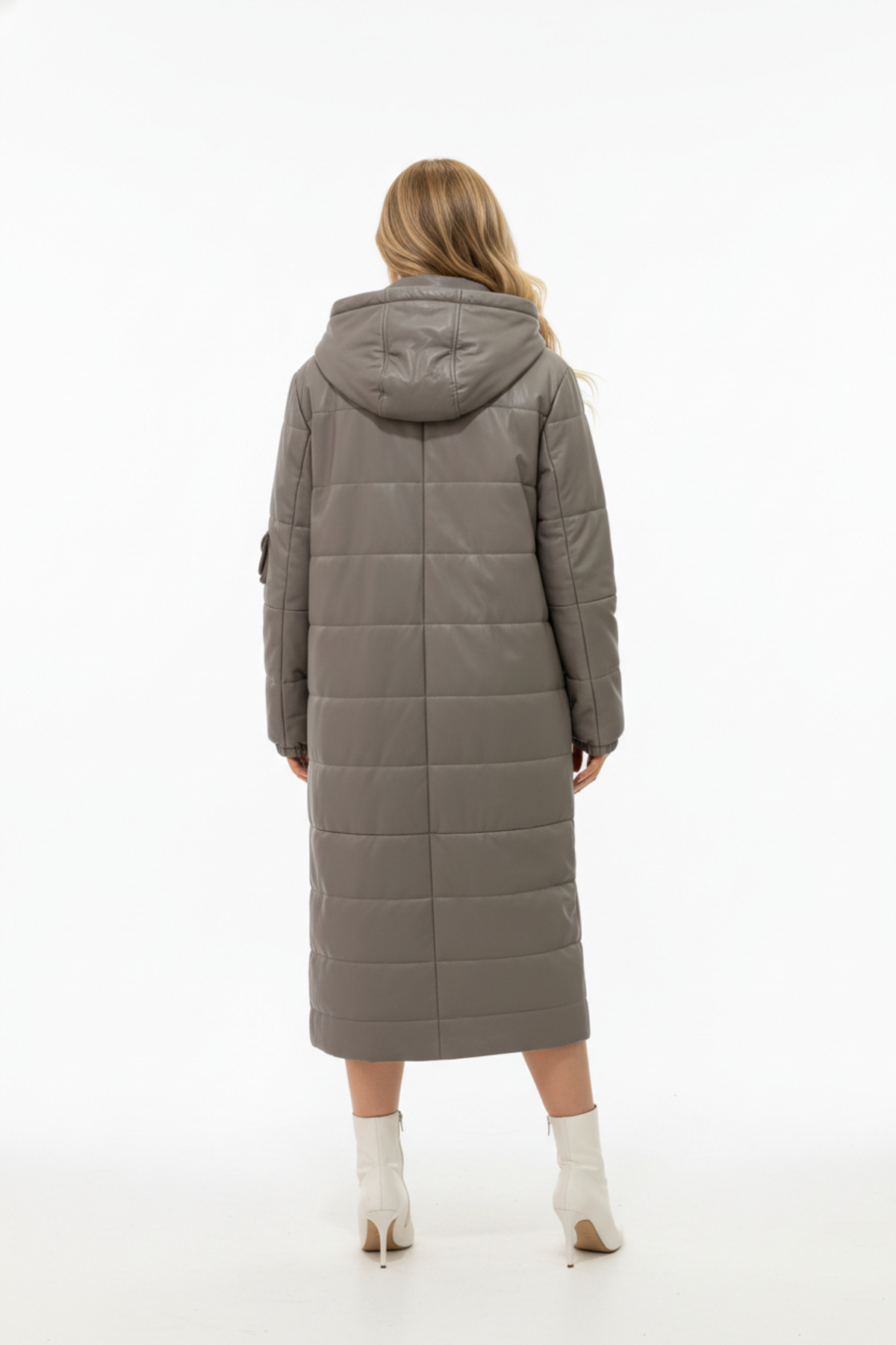 PAOLO FRAMINCO  PF-092 KUZU DERİSİ GRİ UZUN DERİ PALTO - Görsel 2