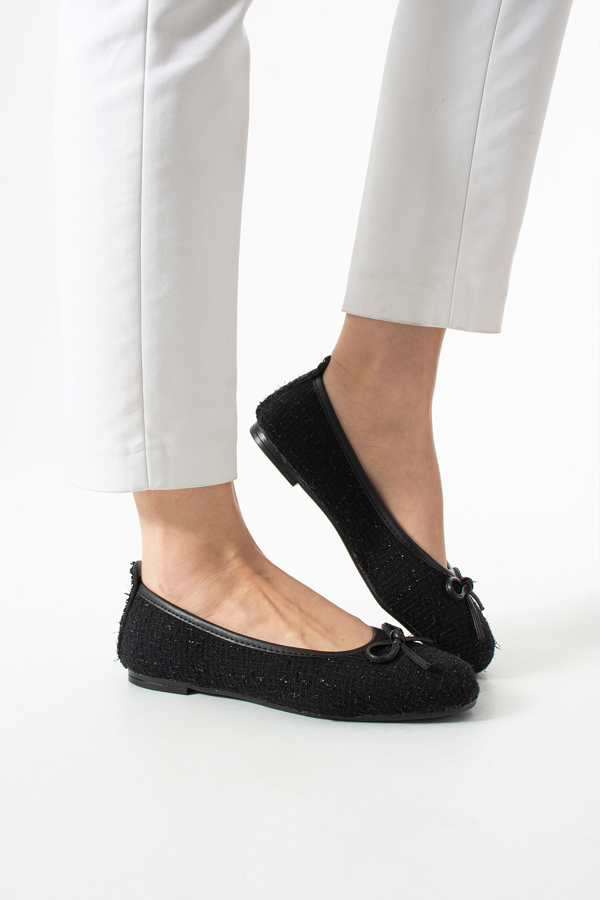 star shoes  Tüvit Kumaş Mary Jane Babet Şık Tokalı Ortopedik Taban Günlük Ayakkabı - Görsel 3