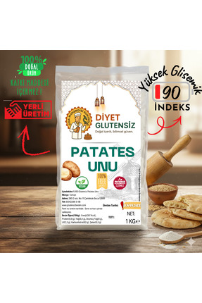 Diyet Glutensiz Glutensiz Patates Unu 1 KG