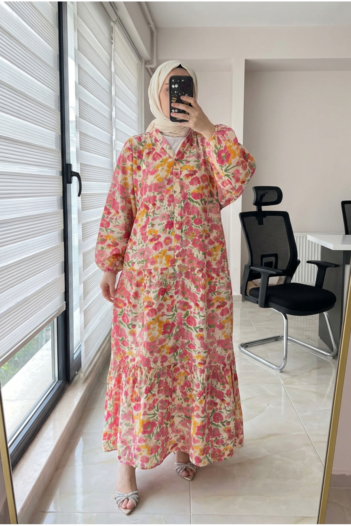 Women's Long Summer Dress with Tiered Skirt