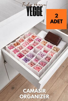 YEGGE 2 Adet 30 Gözlü Petek Organizer , Çamaşır ve Çorap Düzenleyici , Şal ve...