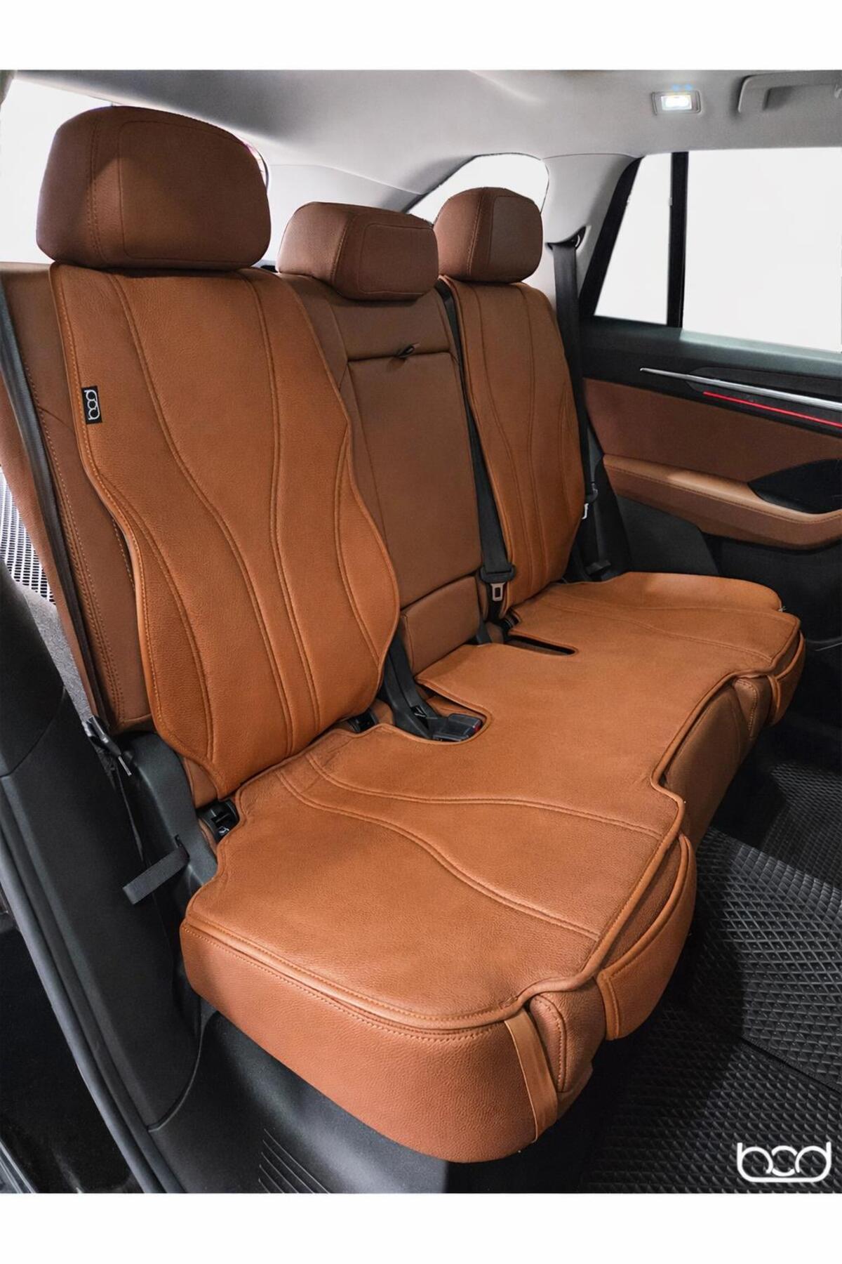 Bod Skoda Kodiaq Oto Koltuk Koruyucu Kılıf 2023-Sonrası Latmos Serisi Taba fotoğrafı 2 (önizleme)