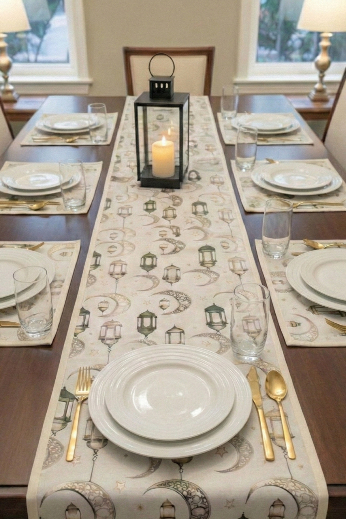 KAŞIKBEY Ramazana Special 6-Person 7-Piece Supla Runner Presentation Serving ...