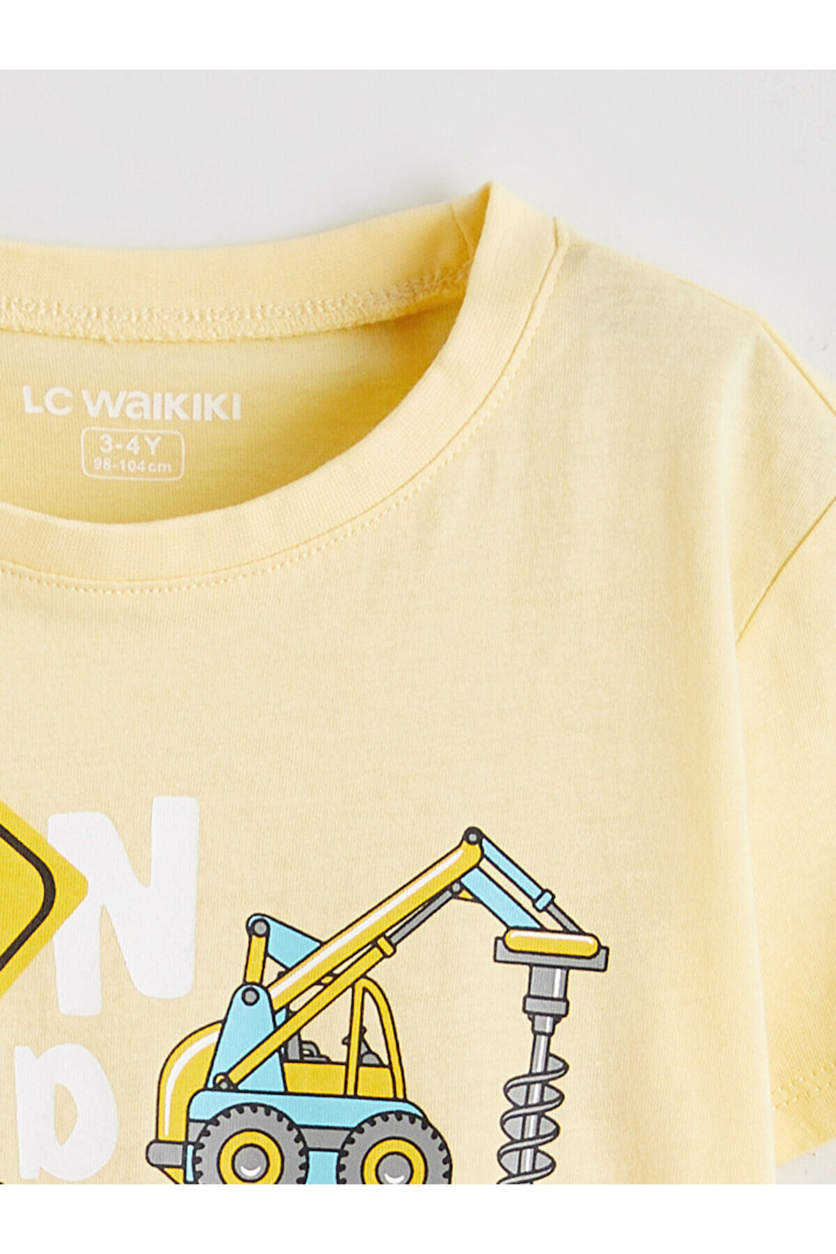 LC Waikiki Elsiva Collection Sarı Bisiklet Yaka Baskılı Erkek Çocuk Pijama Takımı fotoğrafı 3 (önizleme)