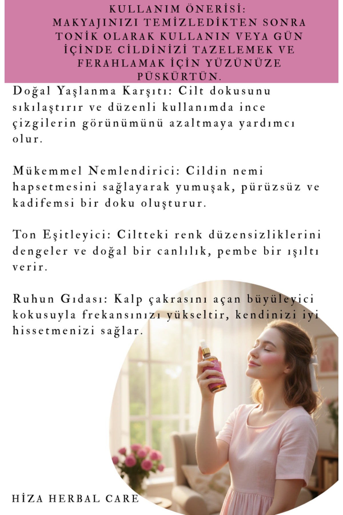 %100 SAF GÜL HİDROSOLÜ 100 ML 100 ML — HZHİD100GÜL — تصویر 5 از 5