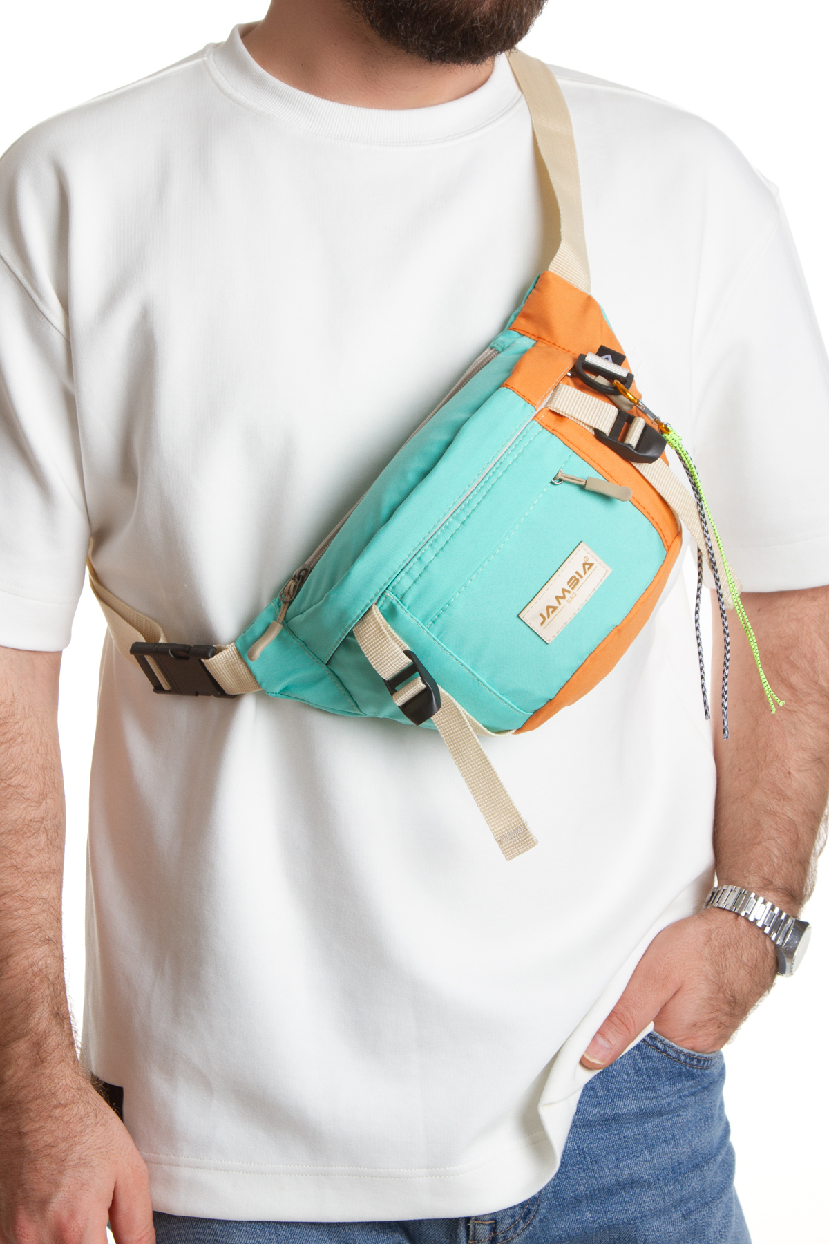 LOOP DESIGN Unısex Çok Renkli Freebag Bel & Omuz Çantası, Fonksiyonel ve Şehir Stiline Uyumlu görsel 8