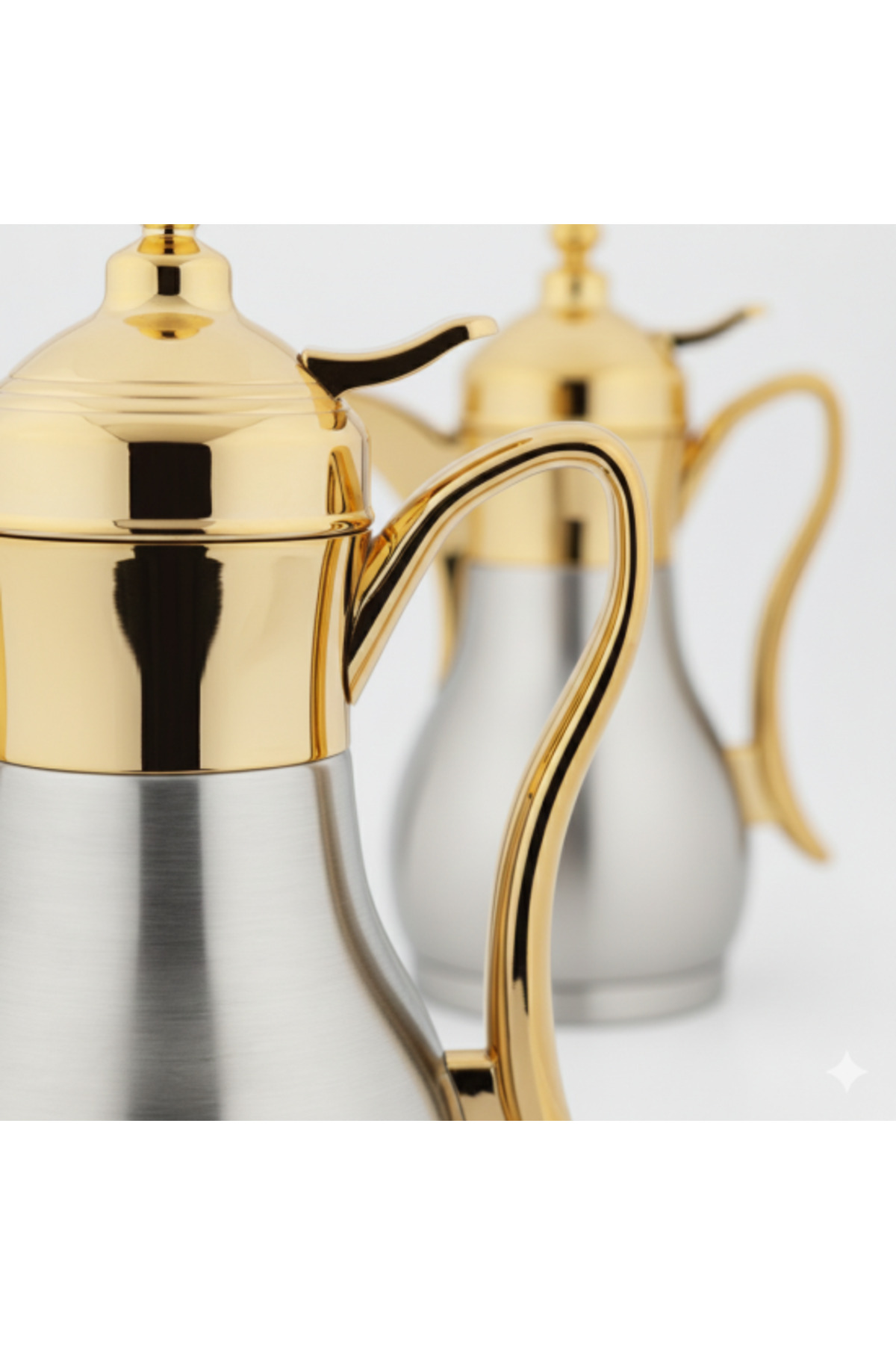 إبريق قهوة فاخر من الفولاذ المقاوم للصدأ بتصميم ذه...