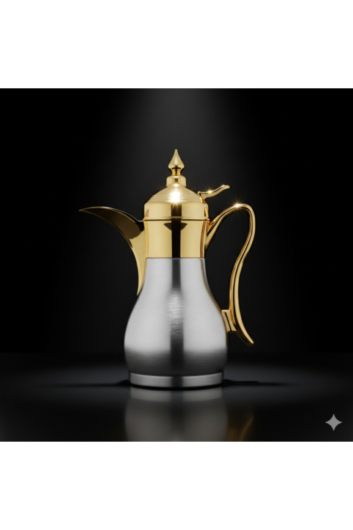 إبريق قهوة فاخر من الفولاذ المقاوم للصدأ بتصميم ذه...