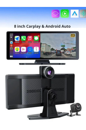 Teknoloji Gelsin 8 inç Carplay Araç Ekranı Multimedya Tak Çalıştır 4K Ön/Arka...