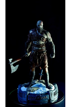 shop God of War Kratos Figür 25 Cm Reçine Leviathan Balta Detaylı El Boyama K...