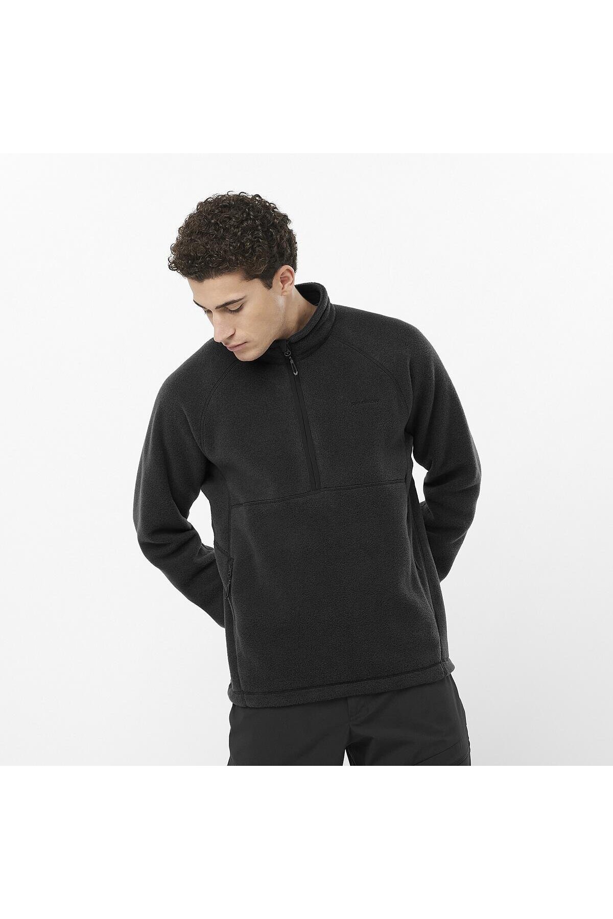 سالومون کاپشن پشمی نیم زیپ مردانه CHROMA مشکی LC2283800