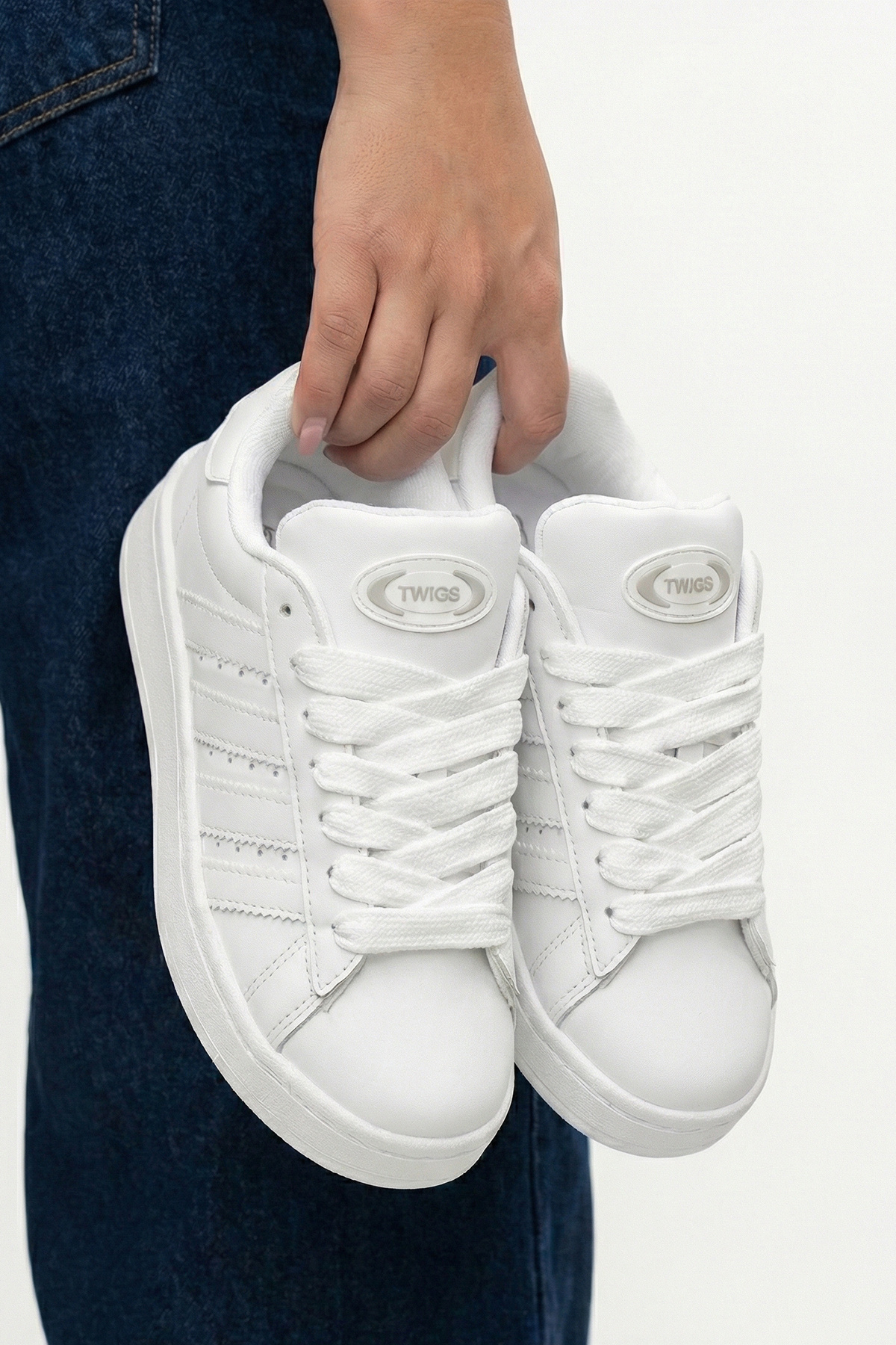 TWİGS  TW TONNY WHİTE CMPS Unisex Bağcıklı Ortopedik Spor Sneaker Ayakkabı - Görsel 4