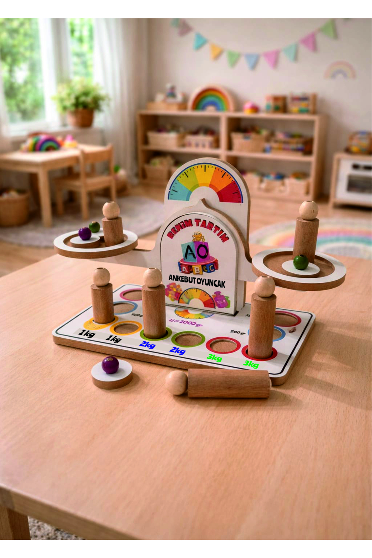 Ankebut Benim Tartım Ağırlık Ölçme ve Denge Oyunu Montessori Ahşap