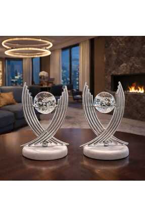 EMFA HOME 2'li kanat Küre mermer ayaklı Dekoratif Obje | Modern & Şık Ev Ofis...