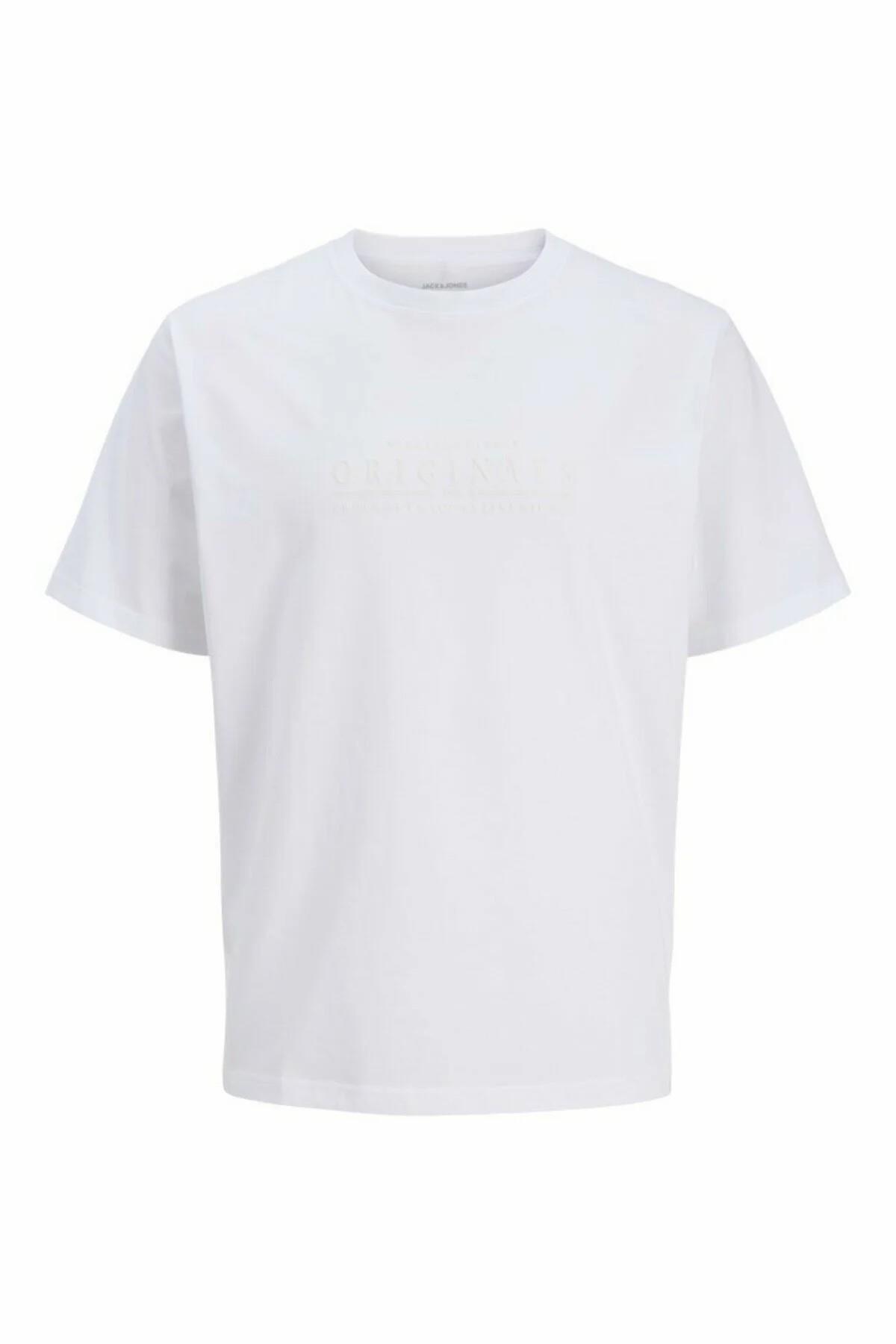 تی‌شرت مردانه سفید Jorcatskills مینیمال یقه گرد کد ۱۲۲۹۰۳۱۵-Brightwhi جک اند جونز تی شرت Jack & Jones