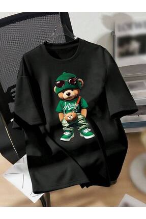 COZYWEAR Unisex Siyah Renk Oversize Baskılı Tişört Streetwear Rahat Kalıp Gün...